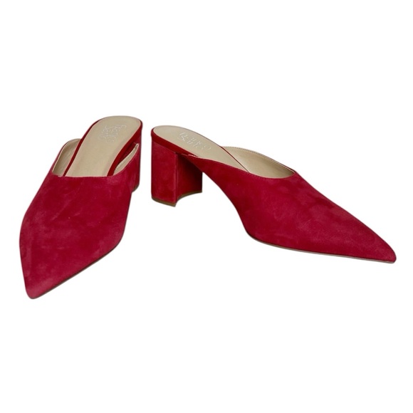 Franco Sarto Shoes - Franco Sarto Red Pointed Toe Suede Mules